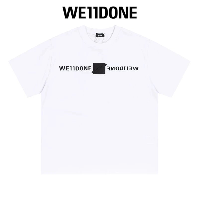 We11done T-shirt Top Spring and Summer New Large Letter Bullet Screen LOGO Simple Short Sleeve T T-shirt Loose Fashion Brand