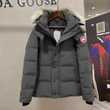 Canada Goose Down Jacket Chest Pocket Mid-Length Men's down Jacket Coat