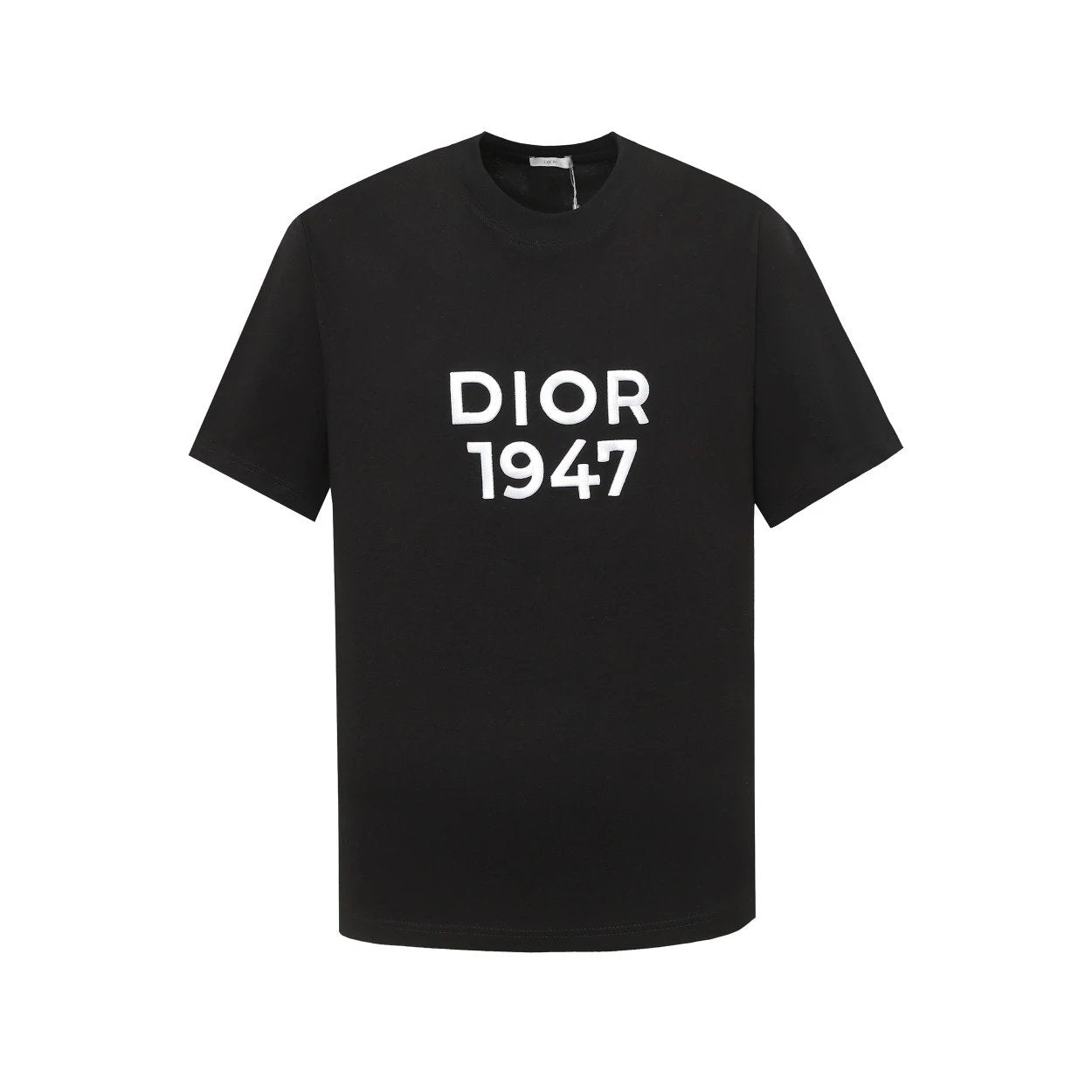 Dior T-shirt 1947Patterned Embroidered Letter Crew Neck Short Sleeve Pure Cotton T T-shirt OS Loose Fit Unisex Base Shirt Summer New Casual Simple T-Shirt