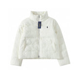 Ralph Lauren Down jacket Top Version Current Standard Ralph down Jacket Wool Knitted Thickened Puffer Jacket Women's White Duck down Warm Coat Top