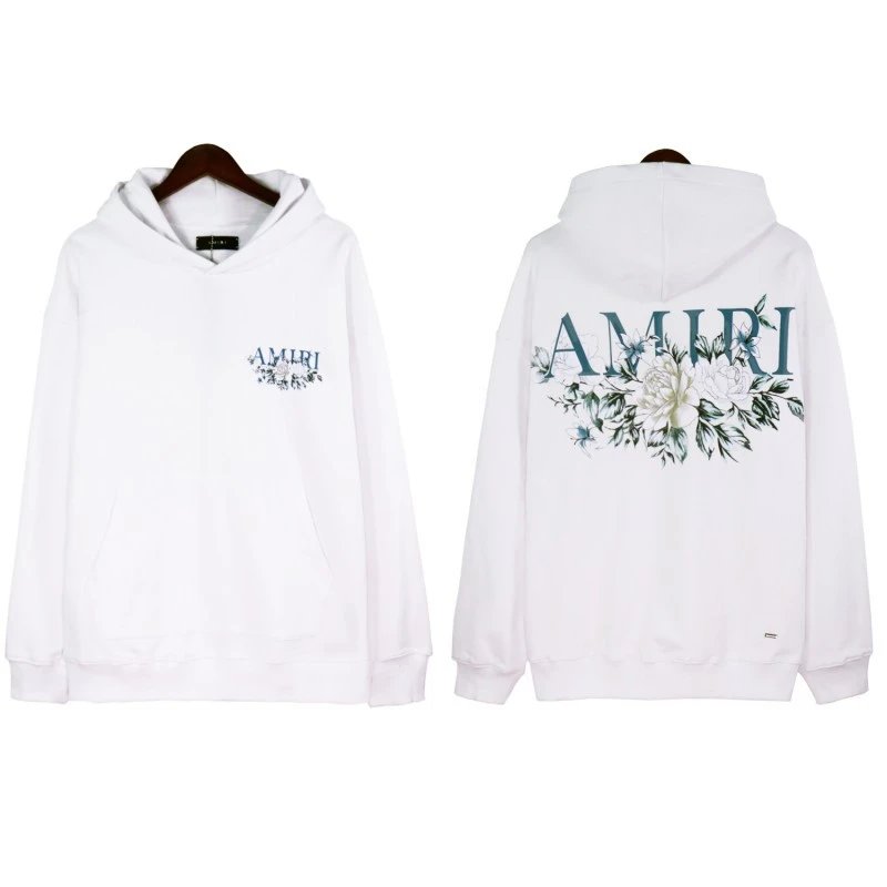 Amiri Hoodie Fashion Brand Sweater Paint-Splashing Style Graffiti Embroidered Hoodie Couple Coat