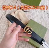 Gucci Belt Retro Embossing Men's Belt Double-Sided Genuine Leather Female Online Influencer Chi Double-Home Belt