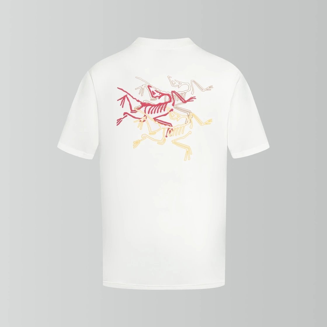 Arc'teryx T-shirt Back with Three Birds Pattern Print logo round Neck Short Sleeve25ss New Pure Cotton Unisex Style T Casual T-Shirt Base Layer Shirt OS Loose Fit Half Sleeve Top Plus Size