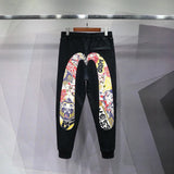 Evisu Sweatpants Top Version Spring and Summer New Men's Graffiti Damo Printed Casual Sweatpants Trousers