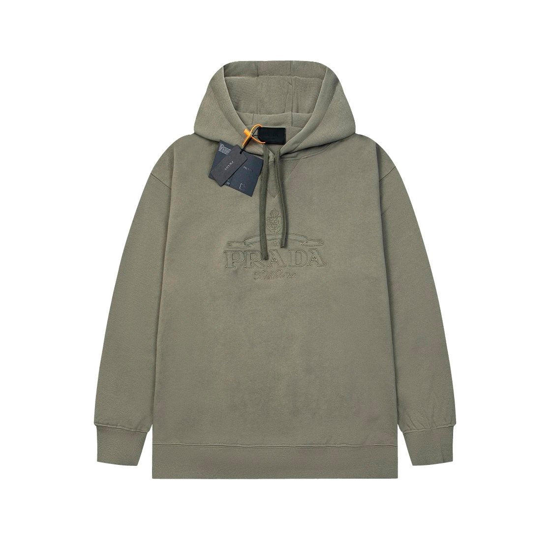 PRADA Hoodie Letter Embroidery Washed Hoodie Sweatshirt420100% Pure Cotton Terry Pullover Hoodie os Unisex Sports Tracksuit24ss Autumn and Winter New Products