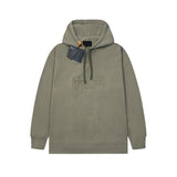 PRADA Hoodie Letter Embroidery Washed Hoodie Sweatshirt420100% Pure Cotton Terry Pullover Hoodie os Unisex Sports Tracksuit24ss Autumn and Winter New Products