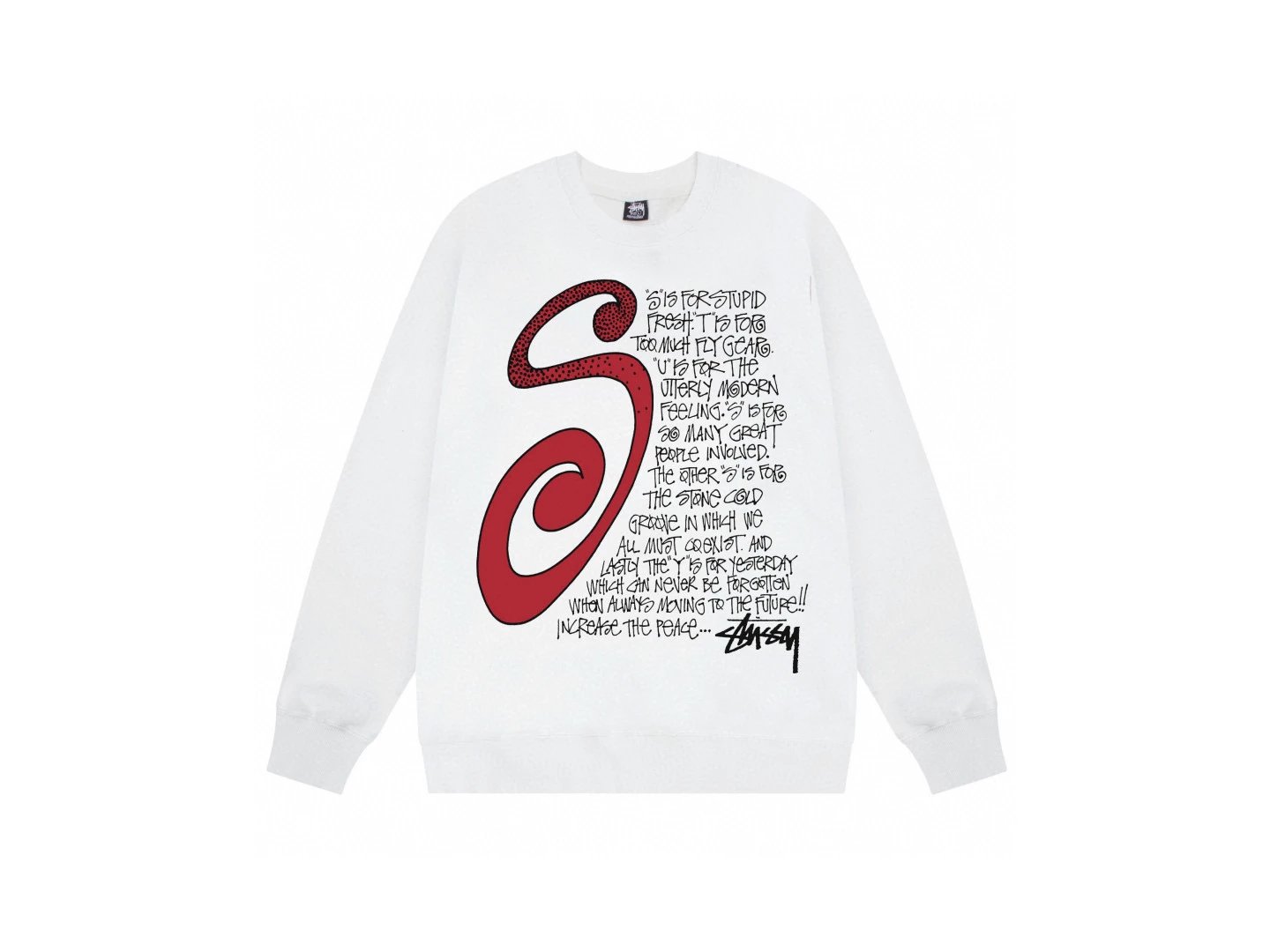 Stussy Hoodie Top Version Classic Dice Series round Neck Sweater Baby Boy and Girl Summer New