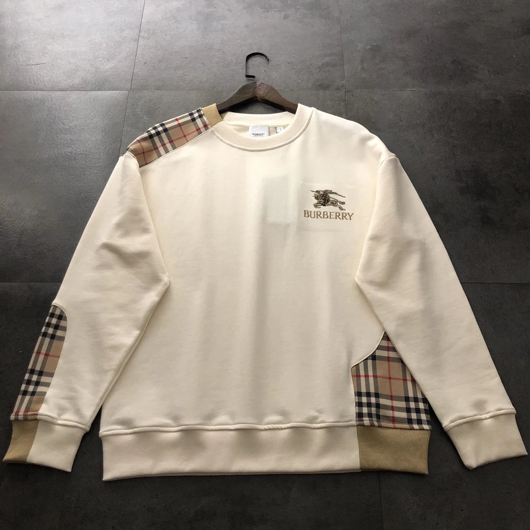 Burberry Hoodie 24ss New Equestrian Embroidered Patchwork Sweatshirt Pullover Unisex Sports Casual Loose Fit Versatile Autumn Winter New Arrival