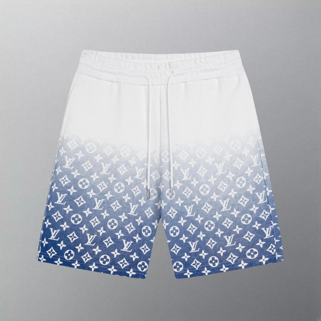 Louis Vuitton LV Shorts Full Gradient Print logo Five-point Shorts25ss New Drawstring Casual5Two-Piece Casual Sweatpants Summer Pants Unisex Pure Cotton Sweatpants