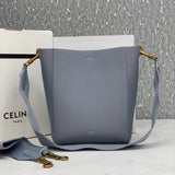 Celine women's bag Top version 【】SangleBucket Small Size Bucket Classic Lychee Grain Surface Cow Leather Wide Shoulder Strap Bucket Bag Shopping Bag Shoulder Women's Corssbody Bag