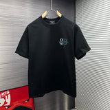 Balenciaga T-shirt Back Fleece Three-Dimensional Pressed Glue logo round Neck Short Sleeve25ss New Pure Cotton Unisex Style T T-shirt OS Loose Fit Base Shirt Top Half Sleeve T-Shirt
