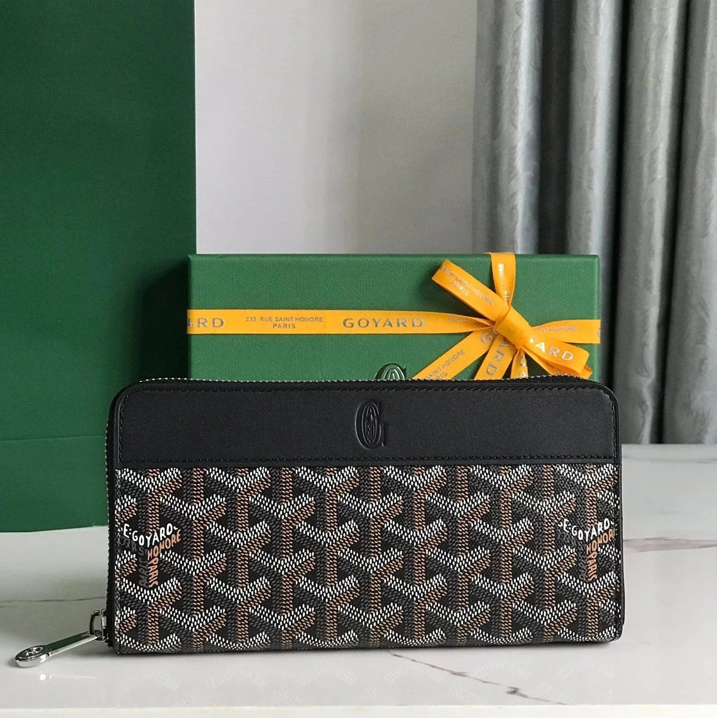 Goyard Bag Top version 【Super Original Leather】New Product MATIGNON Long Zip Wallet Handbag Card Holder Card Holder Contains12One Card Slot、Central Zipper Pocket and Two Large Storage Compartments、Cards Can Be Placed、Paper note、Coins and Other Daily Docum