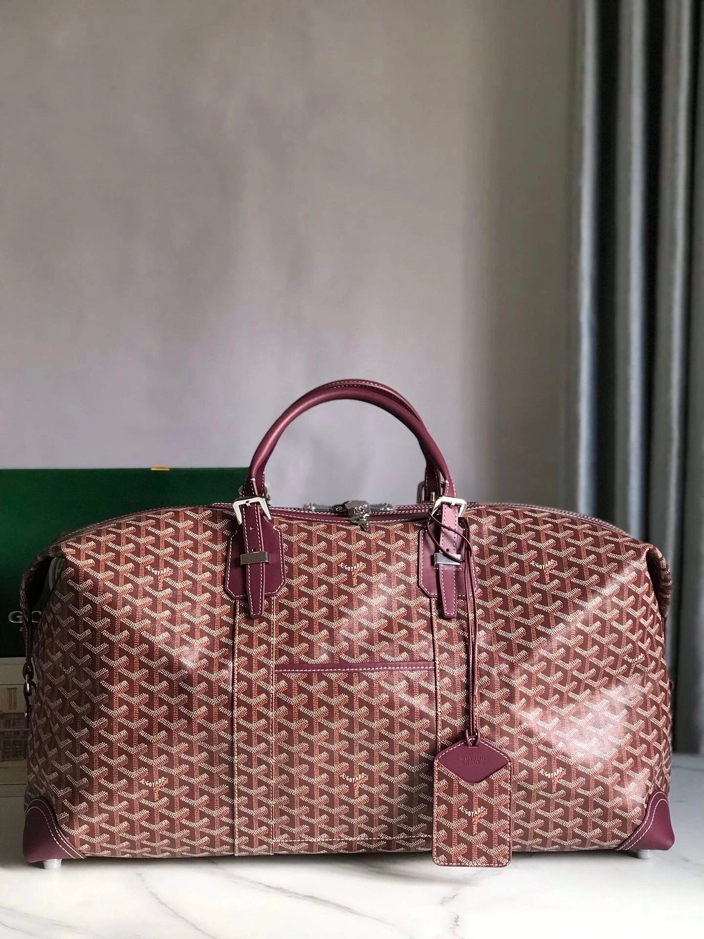 Goyard Bag Top version 【Highest Version Original Leather】New Product boeing Travel Bag45cm Handbag Business Traveling Luggage Bag Travel Bag New Men's Bag Women's Bag Large Capacity Bag Gym Bag45cm Large Travel Bag55cm