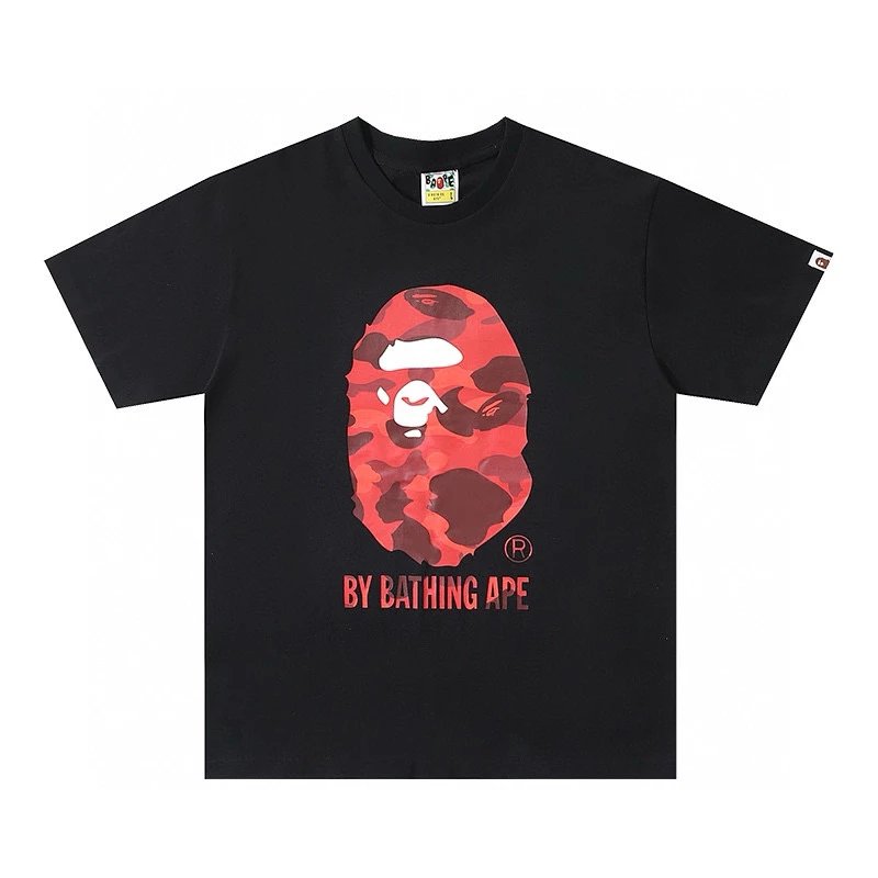 Bape T-shirt Top Version Counter Same Style Pure Cotton Summer Men's and Women's Same Fashion Loose All-Matching2024New Short Sleeve T T-shirt