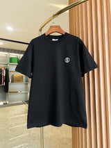 Burberry T-shirt Exclusive Round Logo on the Chest logo round Neck Short Sleeve25ss New pure cotton T Unisex T-Shirt OS Loose Fit Base Shirt Top Half Sleeve T-Shirt