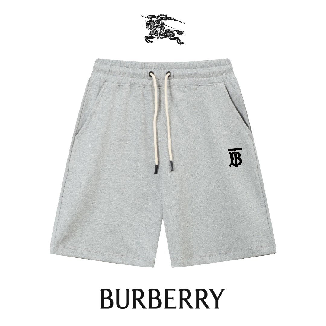 Burberry Shorts B Letter Embroidery logo Five-point Shorts25ss New Drawstring Casual Summer Pants American Style5Two-in-One Casual Sweatpants for Men and Women, Pure Cotton Joggers