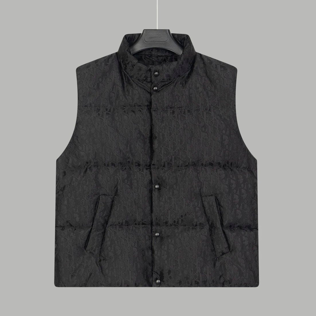 Dior Jackets 25New Nylon Jacquard Down Vest Jacket Unisex Coat