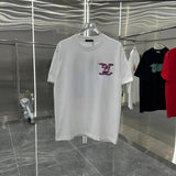 Louis Vuitton LV T-shirt Embroidered Patch logo round Neck Short Sleeve25ss New Pure Cotton Unisex Style T T-shirt OS Loose Fit Base Shirt Half Sleeve T-Shirt Top Half Sleeve