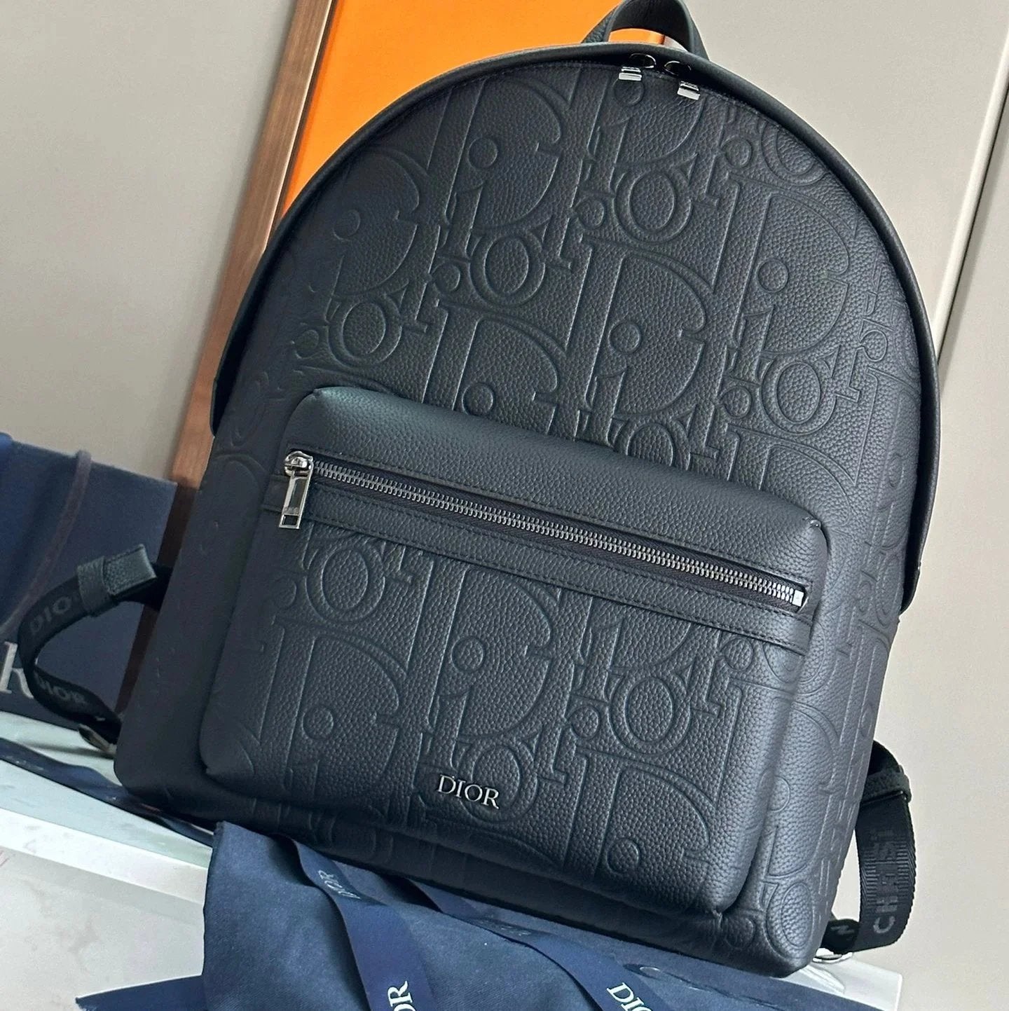 Dior Backpack Top version 【Original Leather Grade Surrogate Shopping】2024Autumn and Winter Men's Clothing Series Rider2.0Backpack Genuine Leather Backpack Men's Backpack Backpack Sports Bag Travel Bag Men's and Women's Bags Large-Capacity Backpack Shoulde