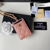 Chanel Wallet Top version 【Spot Sale】Small2022New Chain Work Card Card Holder Listing Bag Coin Purse Card Holder Original Cowhide Sheepskin Bag Halter Chain Bag Small Bag