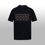Louis Vuitton LV T-shirt Hand-drawn Smiley Face Print on the Chest logo round Neck Short Sleeve25ss New Pure Cotton Unisex Style T T-shirt OS Loose Fit Base Shirt Top Half Sleeve T-Shirt