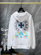 Chrome Hearts Hoodie Cross Hooded Sweater Loose Men's and Women's Zipper Hoodie