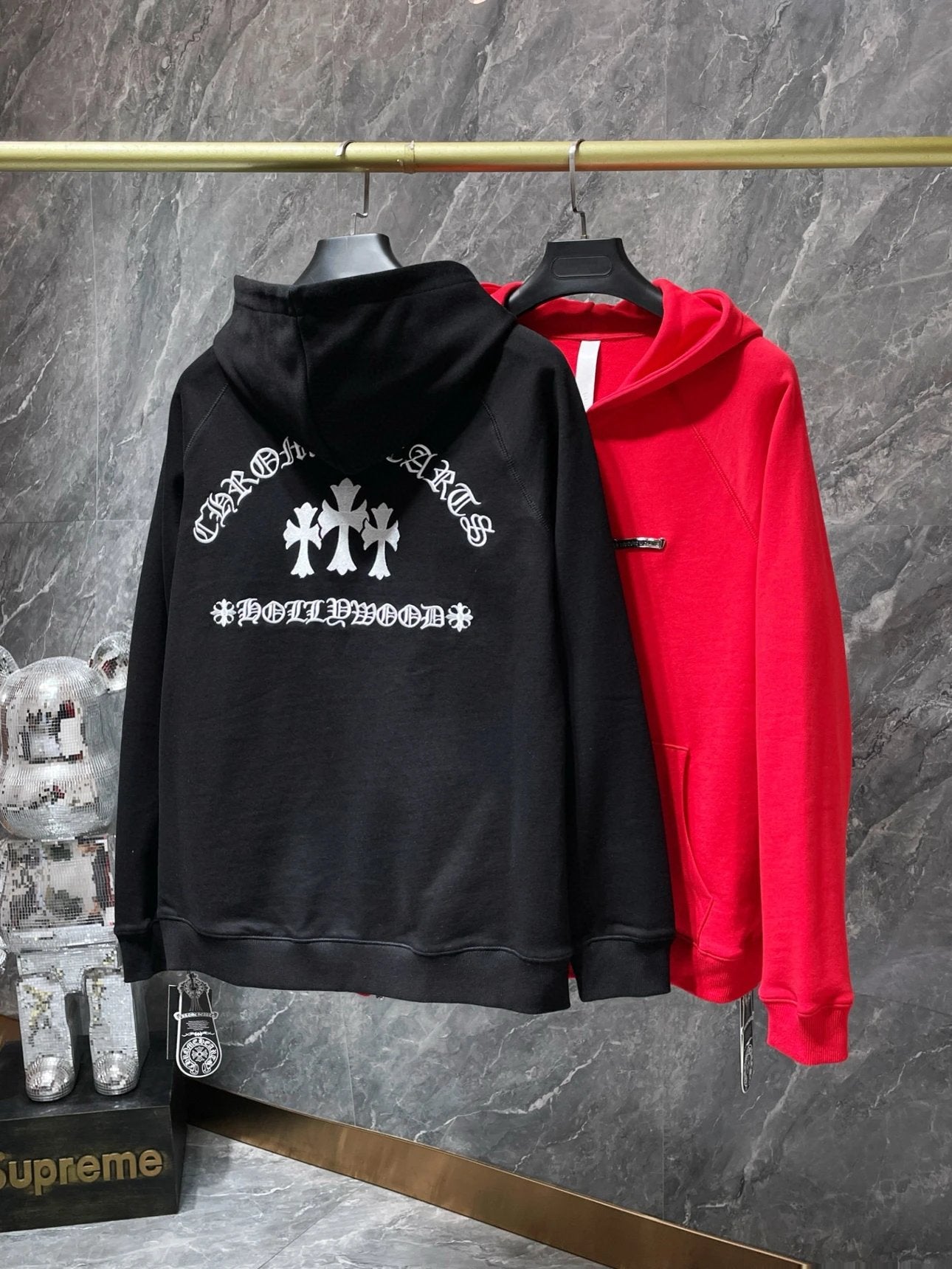 Chrome Hearts Hoodie Top Version Counter Same Style Heavy New Casual Hooded Sweater Versatile Loose Hoodie Trendy Cotton Zipper Coat