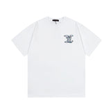 Louis Vuitton LV T-shirt Letter Cloud Embroidery on the Chest logo round Neck Short Sleeve25ss New pure cotton T Unisex T-Shirt OS Drop Shoulder Loose Fit Base Shirt Top T-Shirt Short Sleeve