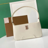 Burberry Women's Bag Top version 2022New Autumn and Winter Women's Bags Underarm Bag TB Black Caramel Leather Handbag Shoulder Bag Women's Bag