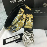 VERSACE Belt Top version Belt Men's and Women's Smooth Buckle Casual Fashion Belt