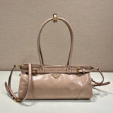 PRADA Bag Top version Latest LusSolf Oil Wax Leather Small Size Long Handle Crossbody Bag Shoulder Bag Handbag Hand Bag Underarm Bag Women's Bag1BA426Small Size