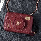 Chanel Women's Bag Top version 【Counter Version】Small24S New Spring Limited Edition Camera Bag Virginie Box Cosmetic Bag Mirror Bag24s Camera Shoulder Bag Crossbody Clutch Chain Bag Women's Bag Men's Bags Camera Box Bag As4817