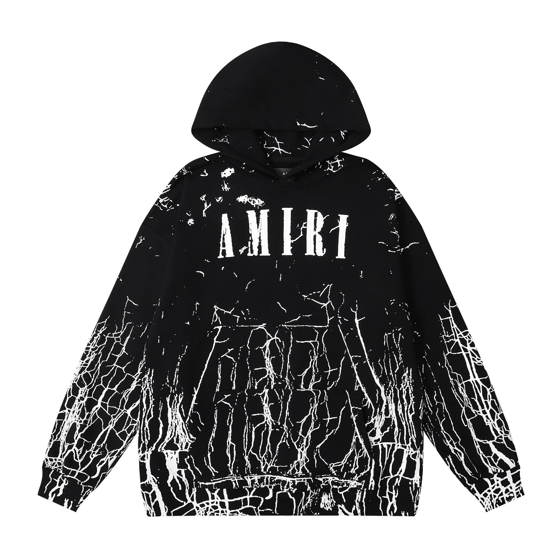 Amiri Hoodie 2024Autumn and Winter New Crack logo Printed Hoodie Same Style for Men and Women