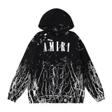 Amiri Hoodie 2024Autumn and Winter New Crack logo Printed Hoodie Same Style for Men and Women