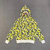 Bape Hoodie Top Version Japanese Style Fashion Brand Classic Shark Camouflage Hooded Sweater Hip Hop Style Loose Men and Women Couple Hoodie Coat