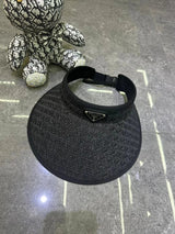 PRADA Hat Triangle mark logo Baseball Cap Sunshade Sun Protection Duckbill Cap Slimming Face Curved Brim Versatile Large Head Circumference Sports Hat Unisex Couple Style