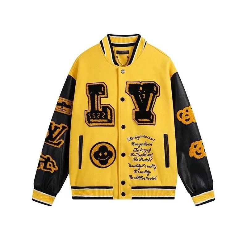 Louis Vuitton LV Jackets Fashion Brand Baseball Uniform1-9