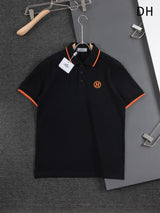 Hermes T-shirt Chest H Letter Embroidery logo round Neck Short Sleeve25ss New Pure Cotton Unisex Style T Casual T-Shirt Base Layer Shirt OS Loose Fit Half Sleeve Top Plus Size