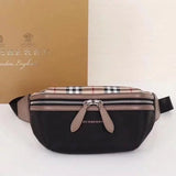 Burberry Women's Bag Top version Version Men's and Women's Bags80101441Black Medium Logo Letter logo Unisex Waist Bag Men's Crossbody Chest Bag Backpack Shoulder Bag Original Single Famous Brand Bag