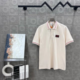Burberry T-shirt Patchwork Collar Letter 3D Embossed Print logoPOLO Shirt Lapel Short Sleeve25ss New Unisex Summer Short Sleeve OS Loose T Business Half Sleeve Shirt Plus Size T-Shirt