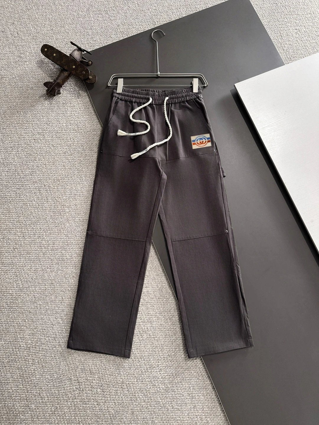 Gucci Sweatpants Front Body Double G Letter Printing logo Straight-leg Sweatpants25ss Spring Summer New Sports Casual Loose Unisex Versatile Plus Size Sweatpants