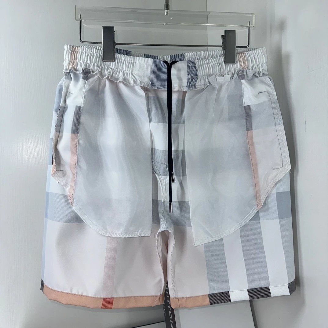 Burberry Shorts Classic Full Print Plaid logo Beach Shorts25ss New Five-Point Pants os Loose Quick-Dry Unisex Casual Trendy Brand Big Shorts5Pants