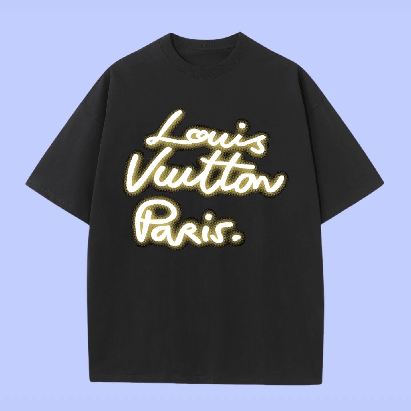 Louis Vuitton LV T-shirt Chest Slogan Print logo round Neck Short Sleeve25ss New Pure Cotton Unisex Style T T-shirt OS Loose Fit Base Shirt Half Sleeve T-Shirt Top Half Sleeve