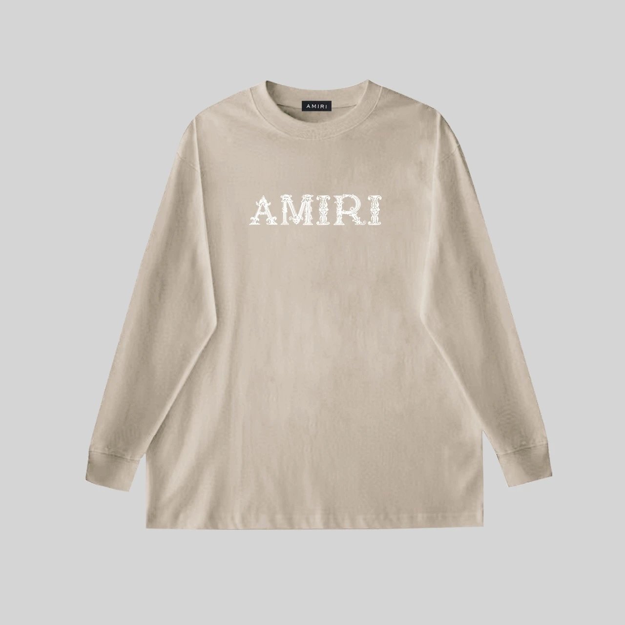 Amiri Hoodie 2024Autumn and Winter New Creative Letters Graphic Print Crew Neck Long Sleeve Men and Women Same Style