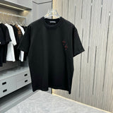 Chrome Hearts T-shirt Chest Brand Logo Embroidery logo round Neck Short Sleeve25ss New pure cotton T Unisex T-Shirt OS Loose Fit Base Shirt Top Half Sleeve T-Shirt