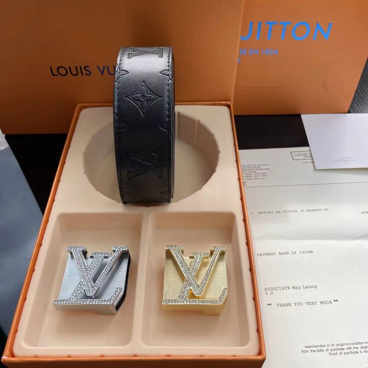 Louis Vuitton LV Belt Double Buckle Gift Box Belt