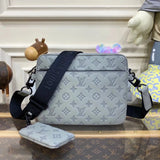 Louis Vuitton LV Men's Bag Top version 【Highest Version】Original Leather Hardware M46602Full leather in black M69827Sprinter Three-in-One Men's Messenger Bag Postman Men's Bag Two-in-One Trio Messenger Bag Shoulder Bag Men's Messenger Bag Men's Bag M30848
