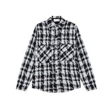 Chanel Jackets White Plaid Woven Shirt Coat Fabric42%Wool29%Polyamide12%Mohair8%Acrylic7%Viscose Fiber2%Polyester Fiber Material Garment Alignment Cutting Accessories All Customized Mold Opening Buttons Handmade Sewing