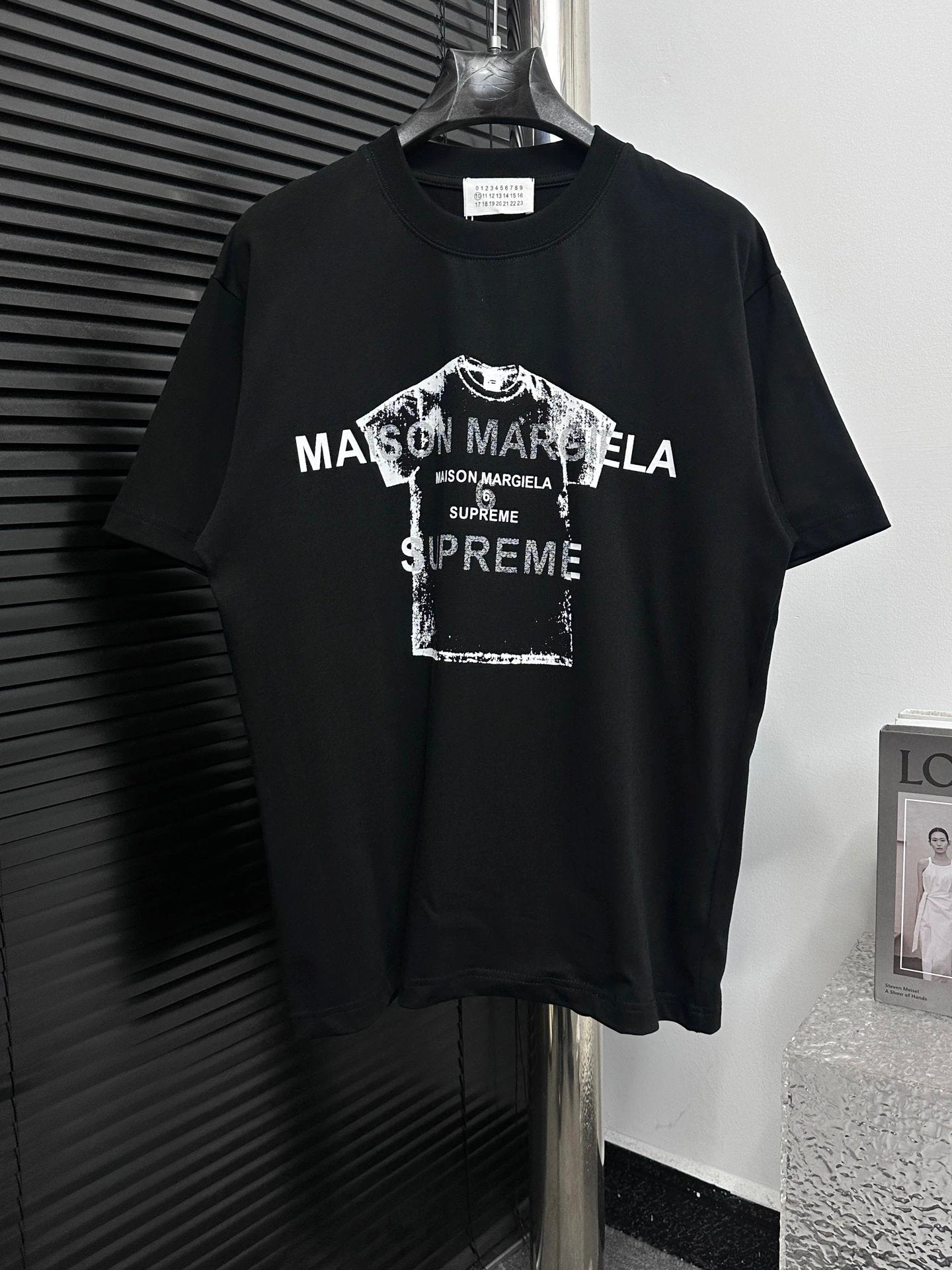 Maison Margiela T-shirt Short-sleeve Pattern Print on the Chest logo round Neck Short Sleeve25ss New pure cotton T Unisex T-Shirt OS Drop Shoulder Loose Fit Base Shirt Top T-Shirt Short Sleeve