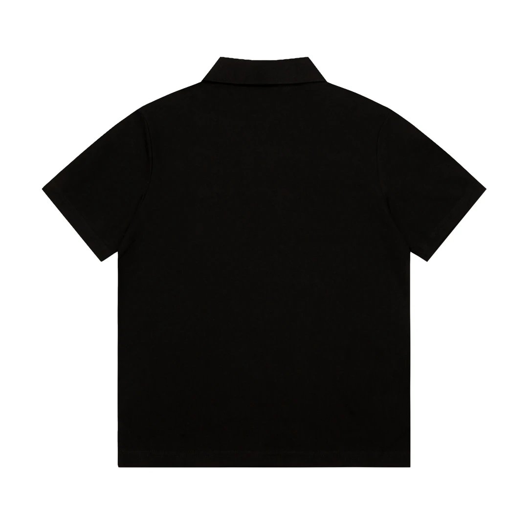 PRADA T-shirt Triangle Mark Iron Plate Logo Badge POLO Shirt Lapel Short Sleeve25ss New Unisex Summer Short Sleeve OS Loose T Business Half Sleeve Shirt Plus Size T-Shirt